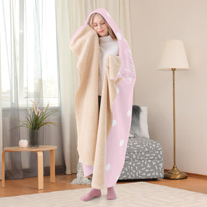 Pink w/Dots Will Work for Hugs Hooded Blanket