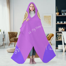 Load image into Gallery viewer, Nurse Charity Purple Will Work for Hugs Hooded Blanket