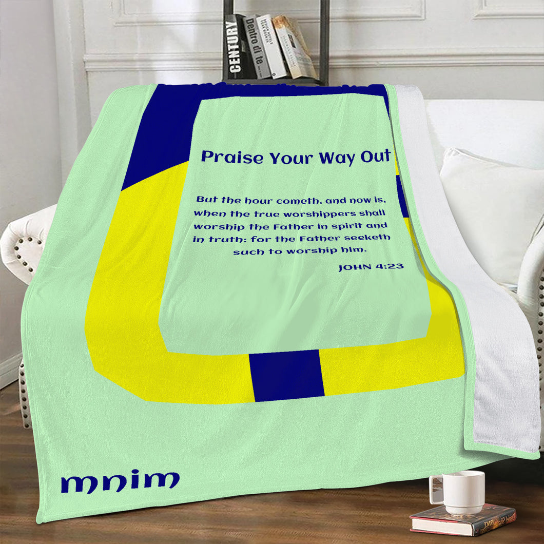 D43 Praise Your Way Out Blankets