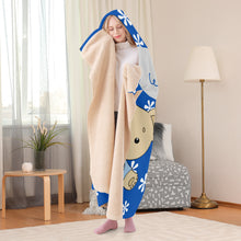 Load image into Gallery viewer, Dr. and Nurse Blu w/Stars Will Work for Hugs Hooded Blanket