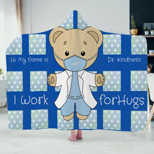 Load image into Gallery viewer, Dr. Kindness Patchwork Hooded Blanket